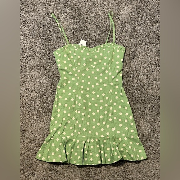 Zara green polkadot mini dress NWT - Picture 5 of 8